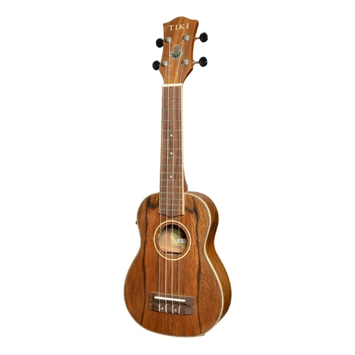 Tiki TDS-4P-NST '4 Series' Daowood Electric Soprano Ukulele with Gig Bag - Natural Satin
