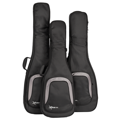 Xtreme Pro Premium Deluxe Guitar Gig Bag - Mini Acoustic, Weather-Resistant 1680D Nylon, Plush Interior, Storage Pockets, Padded Straps