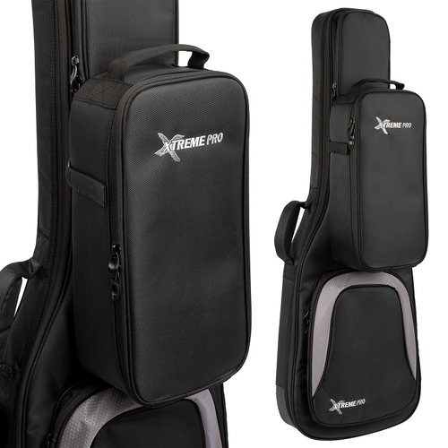 Xtreme Pro Add-on Accessory Bag by AMS - Durable, Weather Resistant, Semi-Rigid, Internal Zippered Pocket, 39cm x 18cm x 10cm