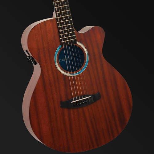 Tanglewood Elemental Solid Mahogany Top SuperFolk Cutaway Guitar with RE-02 EQ System [TE4-CE-BL]