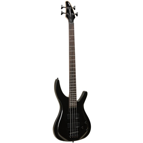 Tanglewood TE4BK Alpha 4-String Electric Bass Guitar, Metallic Black Finish