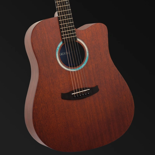 Tanglewood Elemental Solid Mahogany Top Dreadnought Cutaway Electric Guitar TE5-CE-BL