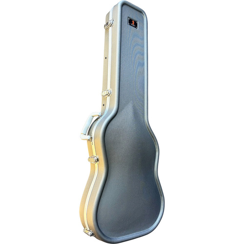 Torque ABS Electric Guitar Case with Plush Interior and Storage Compartment - Silver-X Finish