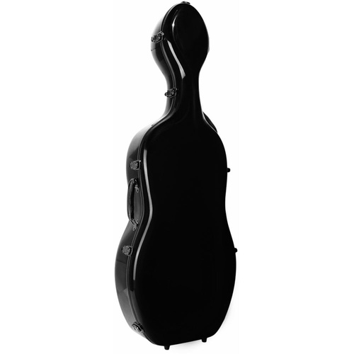 Torque 4/4 Size Fiberglass Cello Case with Wheels, Black