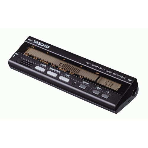 TASCAM TG-7 Chromatic Tuner/Metronome for Guitar & Bass with LCD Display