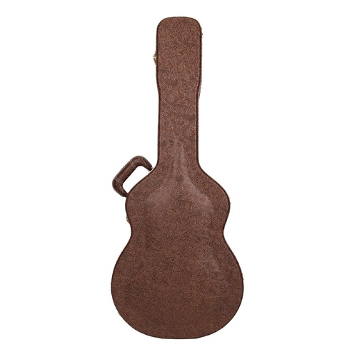 Timberidge Deluxe Small Body Acoustic Guitar Hard Case - Paisley Brown