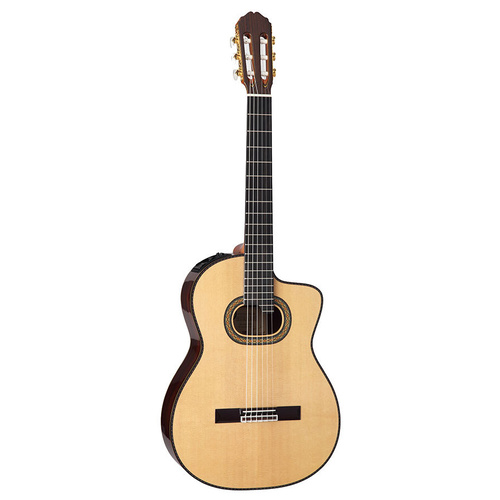 Takamine Hirade Pro Series AC/EL Full Size Concert Classical Guitar with Cutaway 