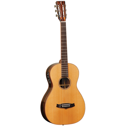 Tanglewood TWJPE Java Parlour Acoustic Electric Guitar with Solid Cedar Top and Amara Ebony Back