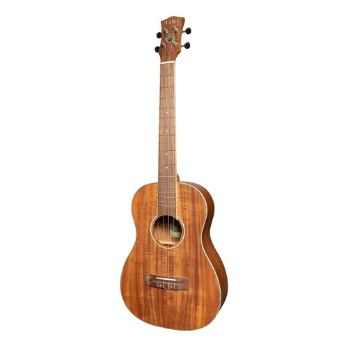 Tiki 9 Series Koa Solid Top Baritone Ukulele with Hard Case Natural Satin TKB-9-NST
