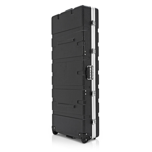 Torque 88-Key ABS Keyboard Case with Wheels and Adjustable Padding in Black
