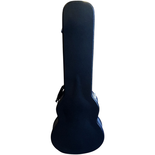 Torque Wooden Archtop LP-Style Electric Guitar Case - Black Finish, Multi-Ply Wood Construction, Plush Interior, Lockable, Padded Handle