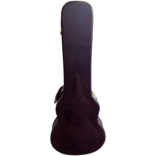 Torque Wooden Archtop LP-Style Electric Guitar Case with Plush Interior in Brown Finish