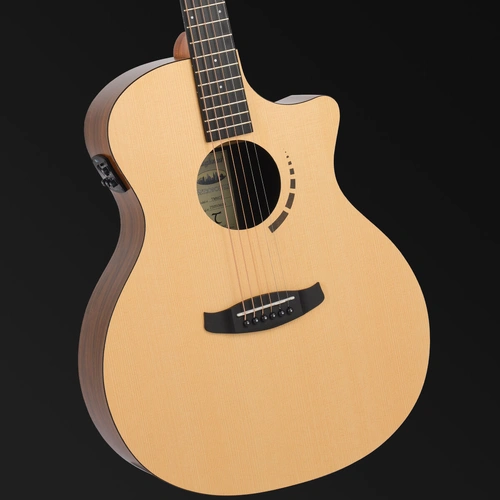 Tanglewood Metropolitan TM6-CE Auditorium Cutaway Electric Guitar - Spruce Top, Koa Back & Sides, Natural Satin Finish