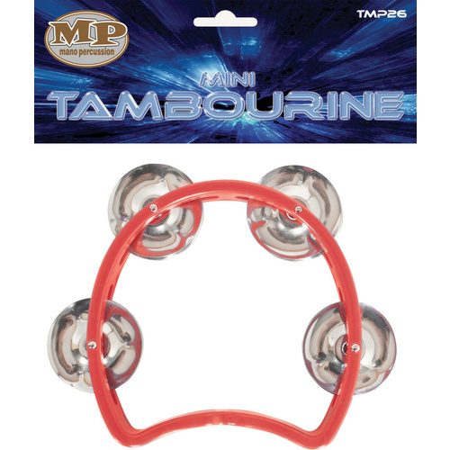 MANO PERCUSSION 3.5" Junior Tambourine, Headless, Red  ABS rim, jingles