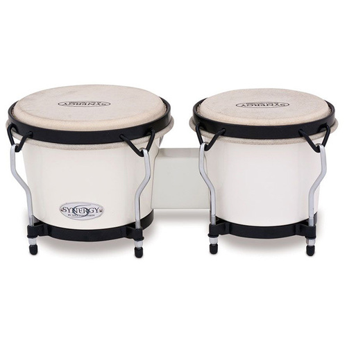 Toca 6 & 6-3/4" Synergy Series Synthetic Bongos in White