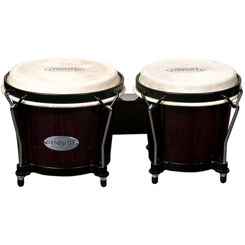 Toca 6 & 7" Synergy Series Wooden Bongos with Trans Black Finish