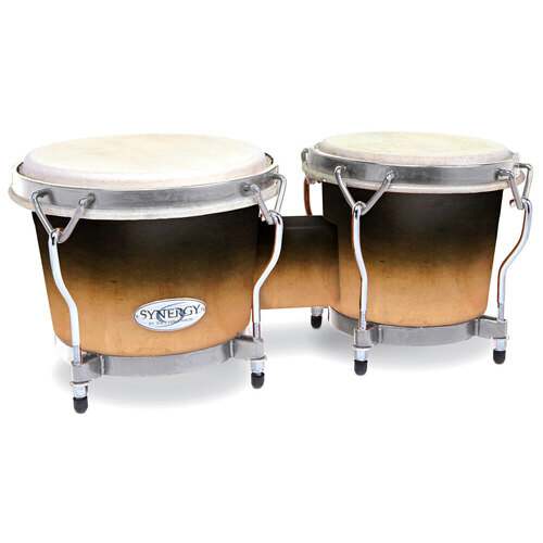 Toca 6 & 6-3/4" Synergy Deluxe Series Wooden Bongos in Coffee Fade