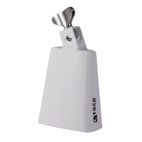 Toca Contemporary Series Small Rumba Bell - White Cowbell with Unique Overtones and Heavy-Duty Mounting