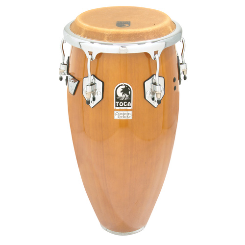 Toca Custom Deluxe 11" Antique Maple Wooden Quinto Conga Drum with High Gloss Finish