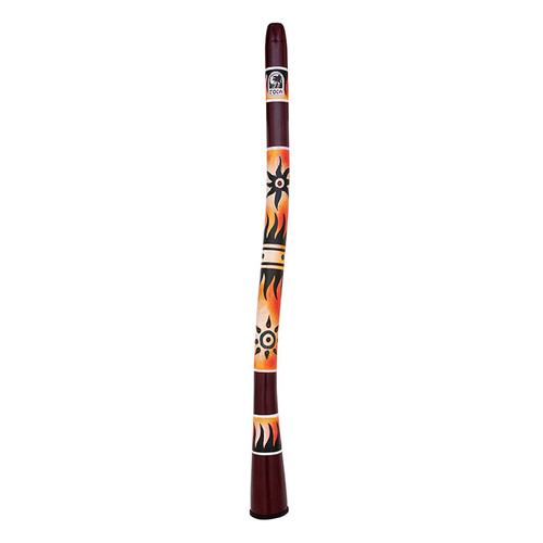 Toca Freestyle Curved Didgeridoo 50" Tribal Sun Design, Hand Painted, Lightweight, Durable Synthetic Shell