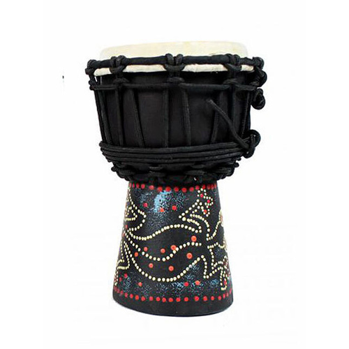 Toca 4" Wooden Mini Djembe Hand Painted Gecko Design