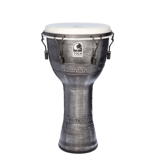 Toca Freestyle Series 10" Mech Tuned Djembe in Antique Silver Finish