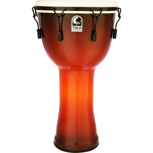 Toca Freestyle Series 14" Mech Tuned Djembe in African Sunset Finish with Bag