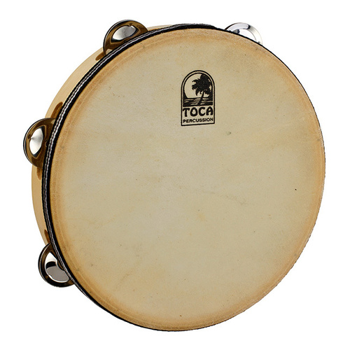 Toca Players Series Wooden Tambourine 9" with Head & Nickel Plated Jingles