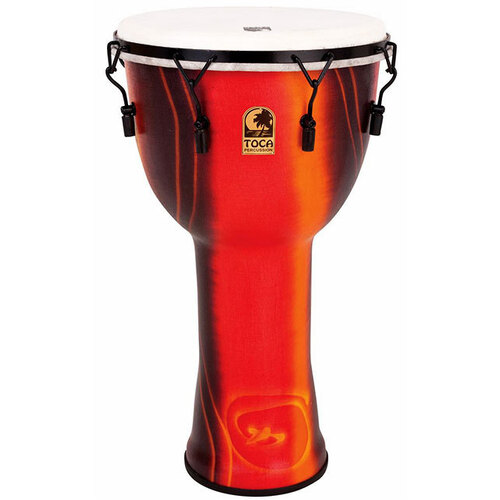 Toca Freestyle 2 Series Mech Tuned Djembe 10" Fiesta Print with Synthetic Heads