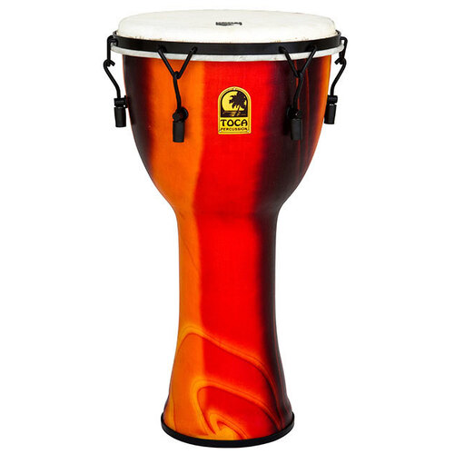 Toca Freestyle 2 Series Mech Tuned Djembe 12" Fiesta Print with Synthetic Heads