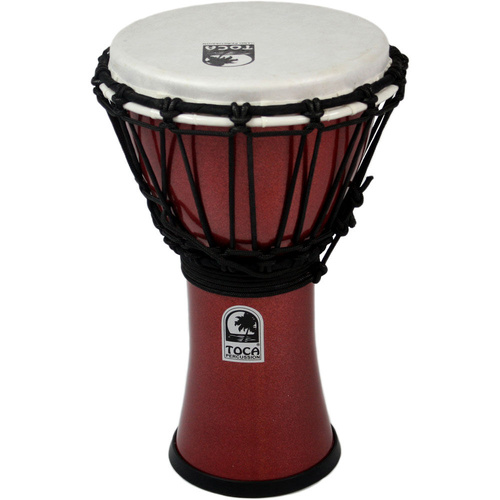 Toca Colorsound Series Djembe 7" in Metallic Red