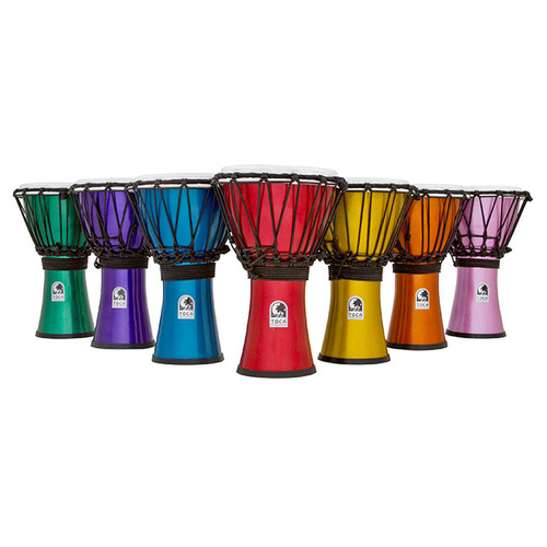 Toca Freestyle Colorsound Series Djembe 7" in Asst Colours - 7Pk 
