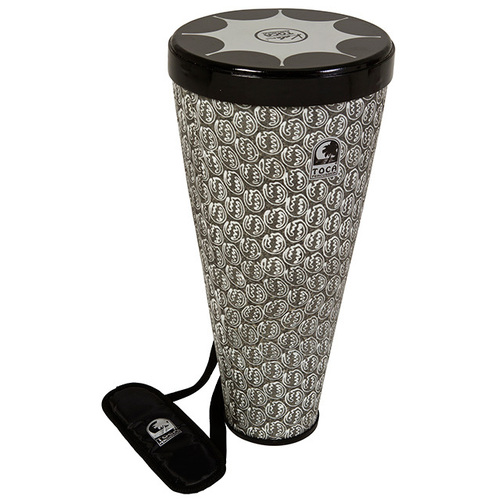 Toca Flex Drum 11" Shadow Grey with Adjustable Strap - Stackable Hand Drum for Educators and Therapists