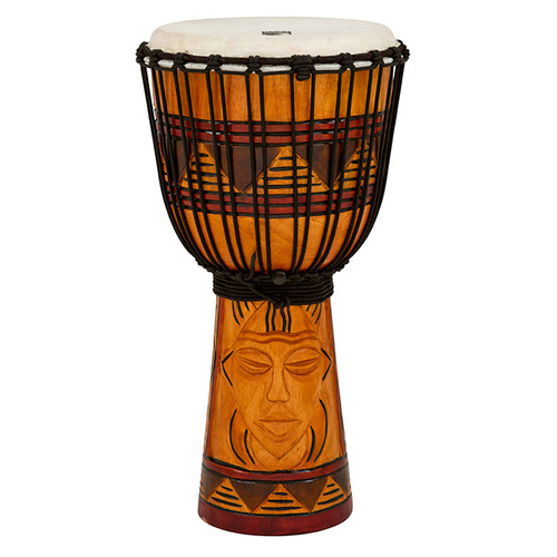 Toca Origins Series 10" Wooden Djembe with Synthetic Head in Tribal Mask