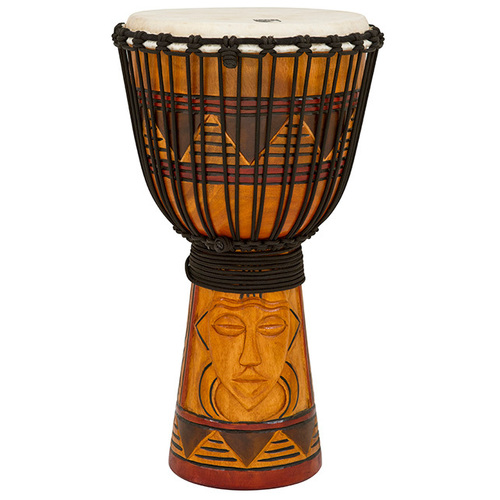 Toca Origins Series 12" Wooden Djembe with Synthetic Head in Tribal Mask
