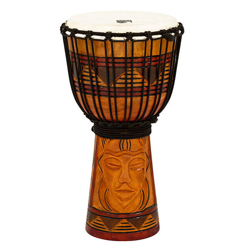 Toca Origins Series 8" Wooden Djembe with Synthetic Head in Tribal Mask