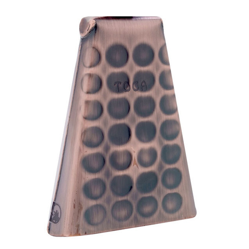 Toca Pro Line Hybrid Handheld Cowbell - Black Copper, Dual Surface, High Pitch
