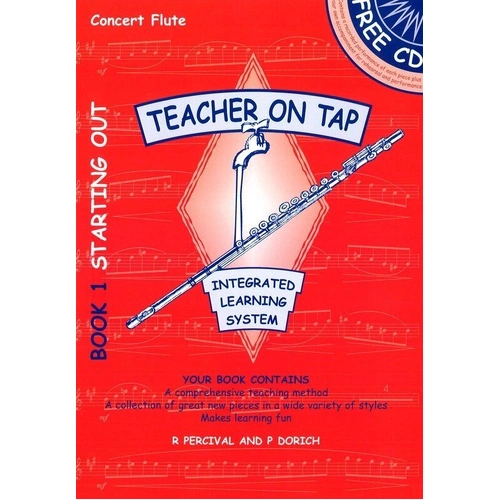Teacher On Tap Concert Flute Book 1 with BK/CD