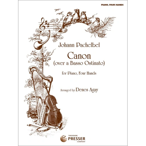 Pachelbel's Canon for Piano Duet Arranged by Agay - 9 Pages