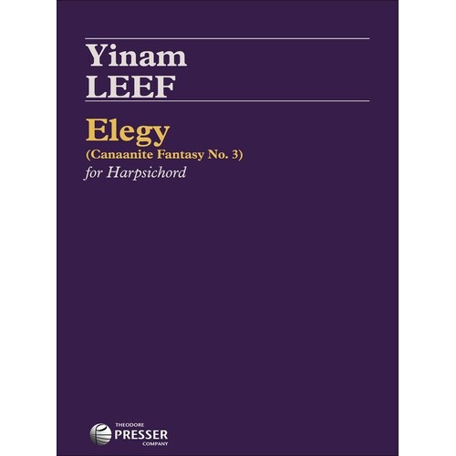 Leef - Elegy Canaanite Fantasy No 3 For Harpsichord (Softcover Book)