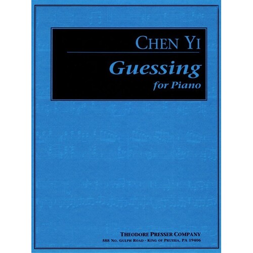 Chen Yi - Guessing For Piano (Softcover Book)