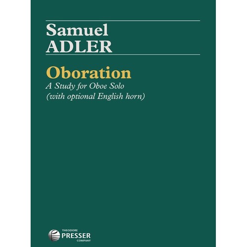 Adler - Oboration Study For Oboe Solo (Softcover Book)