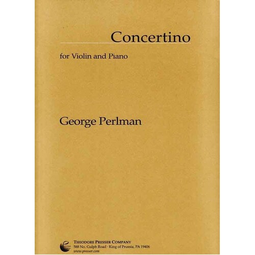 Perlman - Concertino For Violin/Piano (Softcover Book)