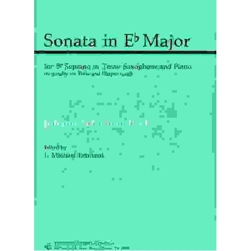 Bach - Sonata in E Flat for Soprano or Tenor Saxophone/Piano, 11 Pages