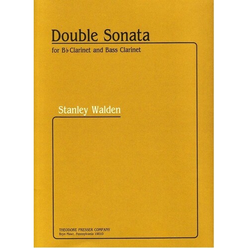 Walden - Double Sonata For Clarinet and Bass Clarinet (Softcover Book)