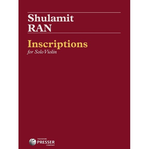 Ran - Inscriptions For Solo Violin (Softcover Book)