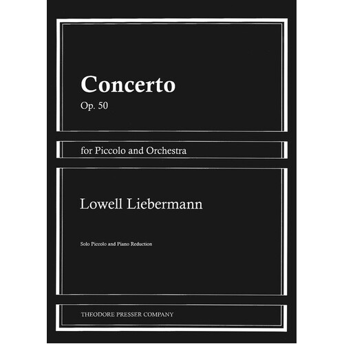 Liebermann - Concerto For Piccolo/Piano (Softcover Book)