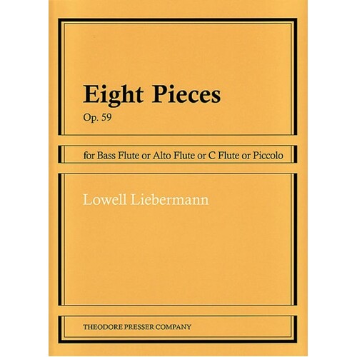 Liebermann - Eight Pieces Op 59 For Flute