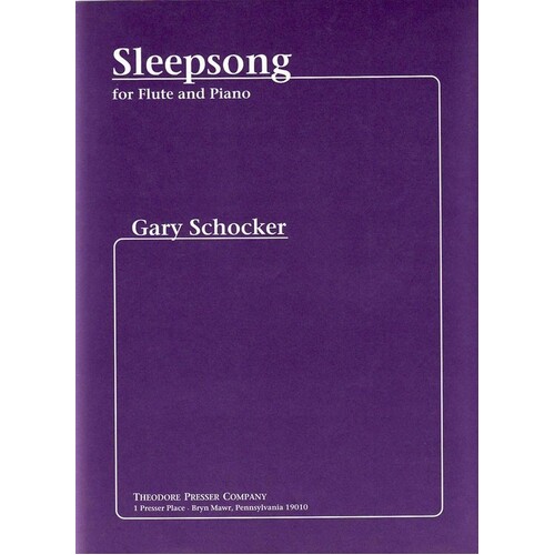 Schocker - Sleepsong For Flute/Piano (Softcover Book)