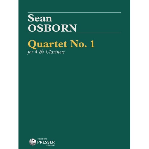 Osborn - Quartet No 1 Clarinet Quartet Score/Parts